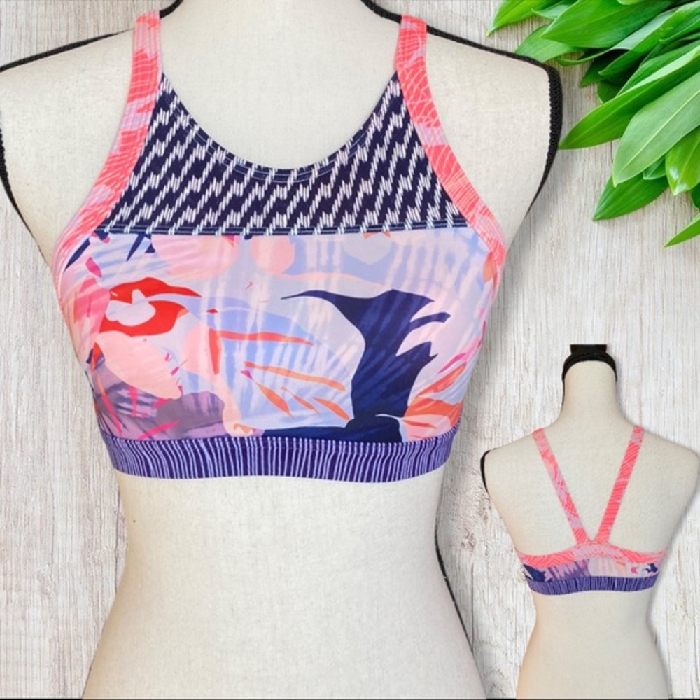 Athleta Girl Pink & Purple Sports Bra Size 12/L